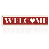 VALENTINES WELCOME BANNER HANGING FLAG, FRONT PORC
