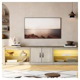 $150 80 IN. LIGHT GREY TV STAND FITS TV