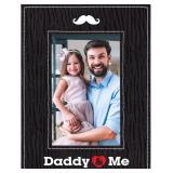 1 LOT OF 2-DADDY & ME PICTURE FRAME - BLACK LEATHE