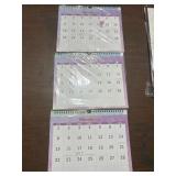 1 LOT (3) DESK CALENDAR LIGHT BLUE/PURPLE 2026