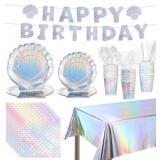 MERMAID BIRTHDAY PARTY DECORATIONS FOR 24 GUESTS,