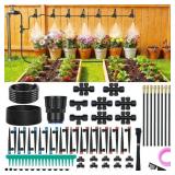 230FT DRIP IRRIGATION KIT WITH 34 EMITTERS, 3 SPRA