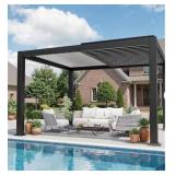 $1260 10 FT. X 12 FT. BLACK ALUMINUM OUTDOOR LOUVE