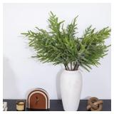 6PCS NORFOLK PINE STEMS WITH ARTIFICIAL SNOW, 31"