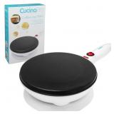 CUCINAPRO CORDLESS WHITE STAINLESS STEEL CREPE MAK