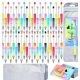 YEAQEE 150 PIECES BEADABLE PENS KIT 50 COLORS PLAS