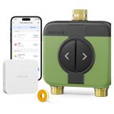 MEROSS 2 ZONE WIFI WATER TIMER FOR GARDEN, BRASS I