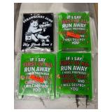 1 LOT (4) ASSORTED DECORATIVE SIGNS