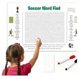 1 LOT OF 2-SOCCER POSTER GIANT WORD SEARCH POSTER,