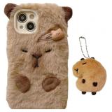 CUTE CAPYBARA CASECOMPATIBLE WITH IPHONE 12, FUZZY
