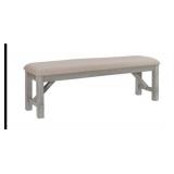 $183 CORRELL FARMHOUSE DINING BENCH, WEATHERED GRA
