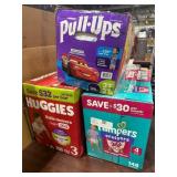 1 LOT ASSORTED DIAPERS