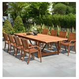 $1699 AMAZONIA LOGAN OUTDOOR DINING SET TEAK FINIS