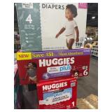 1 LOT ASSORTED DIAPERS