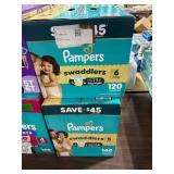 1 LOT (2) PAMPER DIAPERS ASST SZ