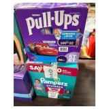 1 LOT (2) ASST DIAPER SZ AND COLOR