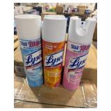 1 LOT OF (3) ASSORTED LYSOL DISINFECTANT SPRAYS