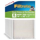 FILTRETE 14X36X1 AC FURNACE AIR FILTER, MPR 700, M