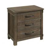$241 JACK WALNUT 3-DRAWER 28 IN. WIDE NIGHTSTAND