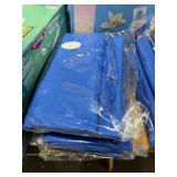 1 LOT (4) URBY 1PCS ROYAL BLUE ROUND TABLECLOTH LI