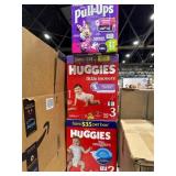 1 LOT ASSORTED DIAPERS