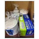 1 LOT ASSORTED DISPOSABLE DISHES