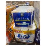 1 LOT (2) ASST BATH TISSUE AND FACIAL TISSUE