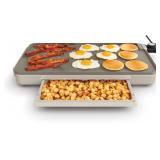 BELLA 12" X 22" ELECTRIC GRIDDLE WITH WARMING TRAY