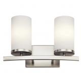 KICHLER CROSBY 15-INCHES 2 -LIGHT BRUSHED NICKEL M