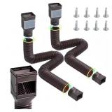 RAIN GUTTER DOWNSPOUT EXTENSIONS, 2-PACK FLEXIBLE