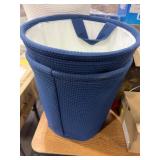 1 LOT (2) NAVY BLUE WAFFLE STORAGE.