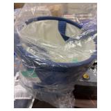 1 LOT (2) NAVY BLUE WAFFLE STORAGE.