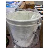 1 LOT (2) WHITE WAFFLE STORAGE BASKET.