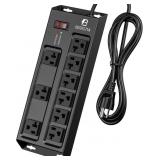 MAGNETIC HEAVY DUTY 20A POWER STRIP WITH SURGE PRO
