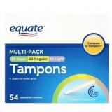 EQUATE TAMPON MULTI-PACK WITH CARDBOAR APPLICATOR,