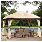 $219 QUARTE PATIO OUTDOOR GAZEBO,9.8 FT. W X 11.8