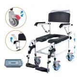 $250 SHOWER COMMODE WHEELCHAIR TOILET SEAT WITH 4