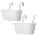 2 PCS METAL HANGING FLOWER PLANT POTS,IRON PLANT P
