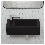 $121 VOLTAIRE 19.5 IN. X 10 IN. MATTE BLACK CERAMI