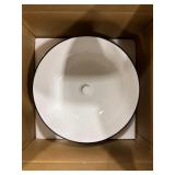 BLACK AND WHITE BATHROOM VESSEL SINK