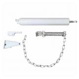 WHITE HEAVY DUTY DOOR CLOSER AND WINDCHAIN