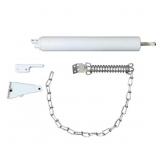 WHITE HEAVY DUTY DOOR CLOSER AND WINDCHAIN