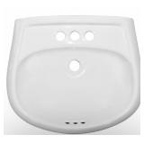 GLACIER BAY ARAGON 8.2IN PEDESTAL SINK BASIN IN WH
