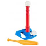 (PINK) LITTLE TIKES T-BALL SET, RED, 5 BALLS, FOR