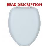 SOFT ELONGATED CLOSED FRONT TOILET SEAT IN WHITE