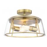 ALLEN + ROTH BOWEN 13-IN BRUSHED GOLD INDOOR 2 -LI