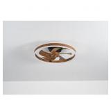 $181 20 IN. FARMHOUSE BLACK INDOOR LED CEILING FAN