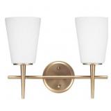 15.5" DRISCOLL TWO LIGHT WALL / BATH SATIN BRONZE