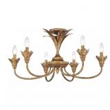 $420 LILLIANNE 28.5 IN. 6 LIGHT HEIRLOOM GOLD SEMI