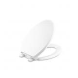 GLENBURY ELONGATED CLOSED FRONT TOILET SEAT IN WHI